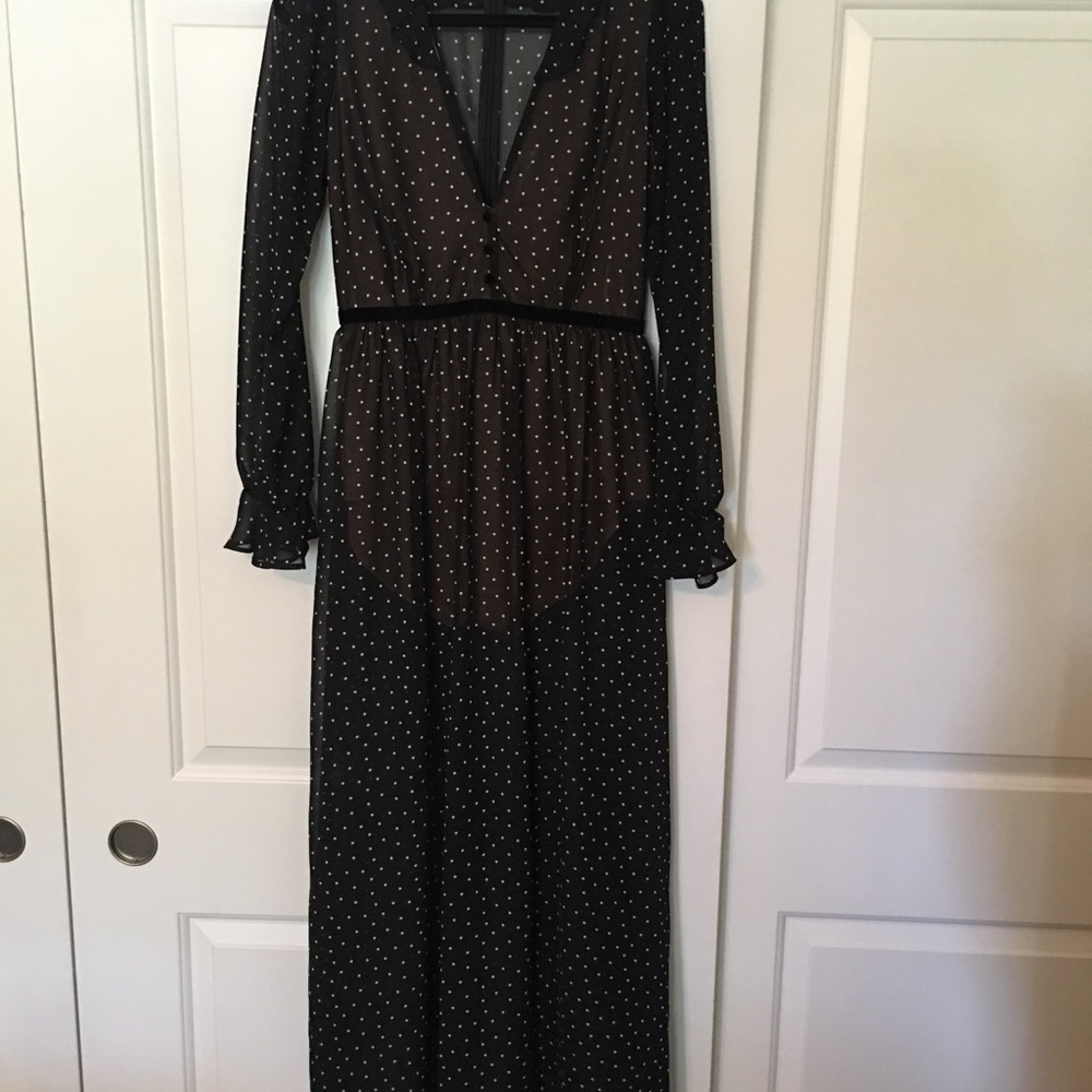 For love and lemons polka dot maxi size m nwot